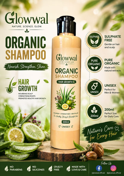 Herbal Hair Growth Shampoo – Anti Hair Fall & Dandruff Formula 200ml