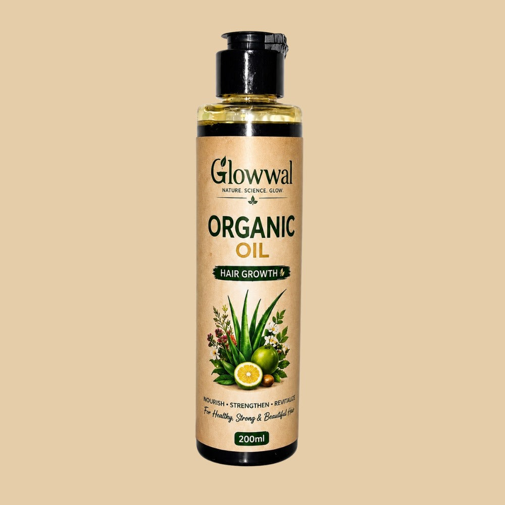 Glowwal Organic Hair Growth Oil – Strong & Healthy Hair Solution