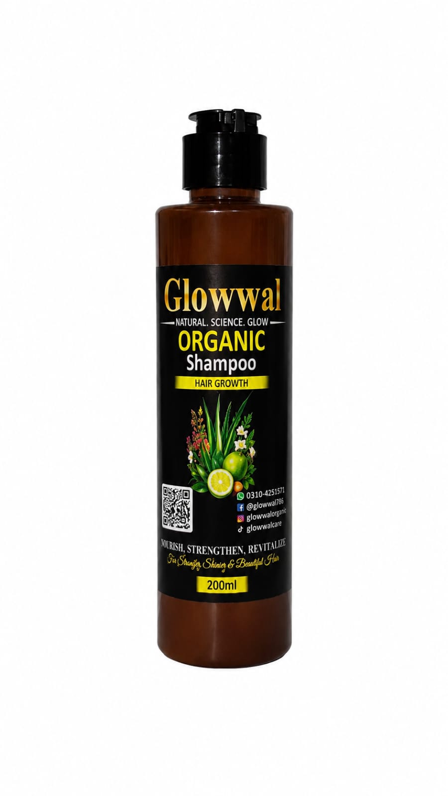 Herbal Hair Growth Shampoo – Anti Hair Fall & Dandruff Formula 200ml